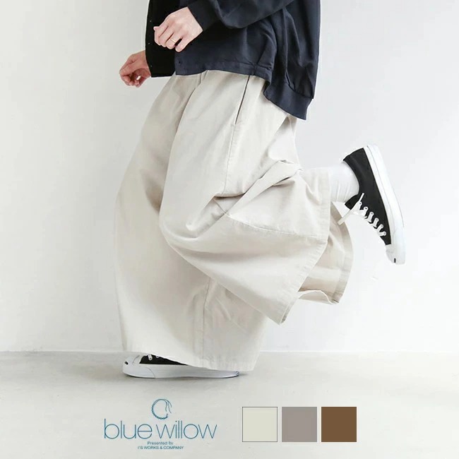 blue willow(ブルーウィロー)コーデュロイワイドパンツ/キュロットoEEZ [020FP14457]