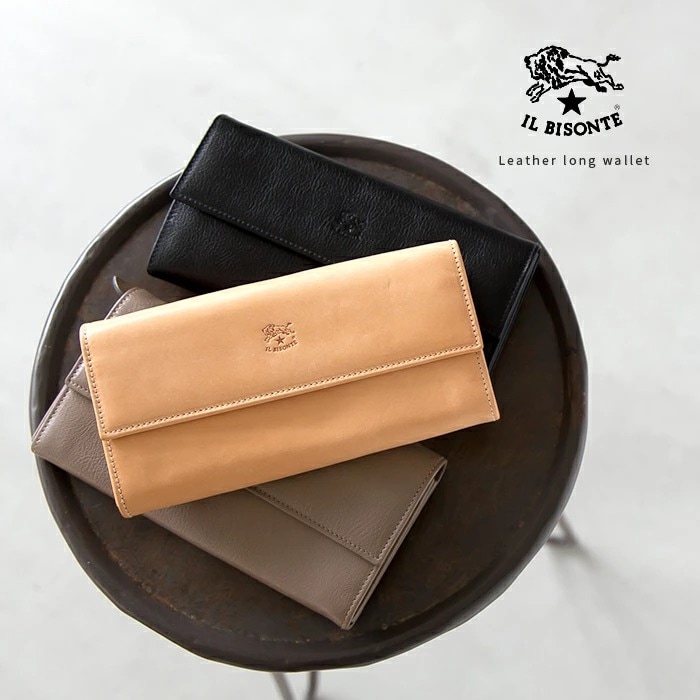 ◇【国内正規販売店】(5442409440）IL BISONTE（イルビゾンテ）レザーロングウォレットEF