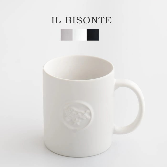 ◇【国内正規販売店】[54172304498]IL BISONTE(イルビゾンテ)mug cupモノトーン マグ/カップ/コップ