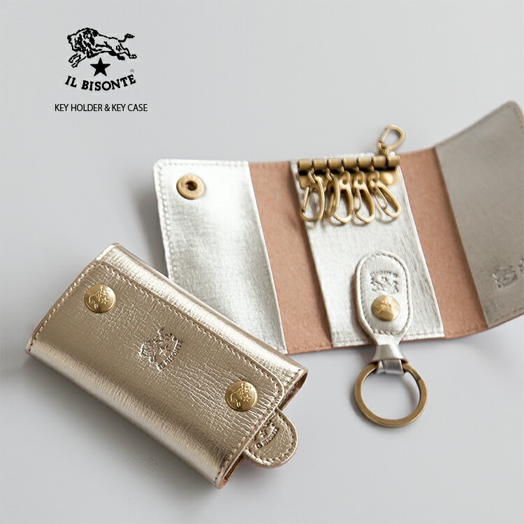 ◇【国内正規販売店】IL BISONTE(イルビゾンテ) メタリックキーケース [54192-3-05490]
