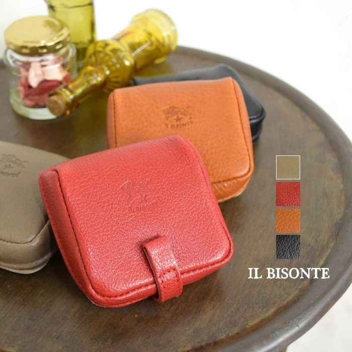 ◎◇【国内正規販売店】(412109)IL BISONTE(イルビゾンテ)ボックススクエアコインケースOY