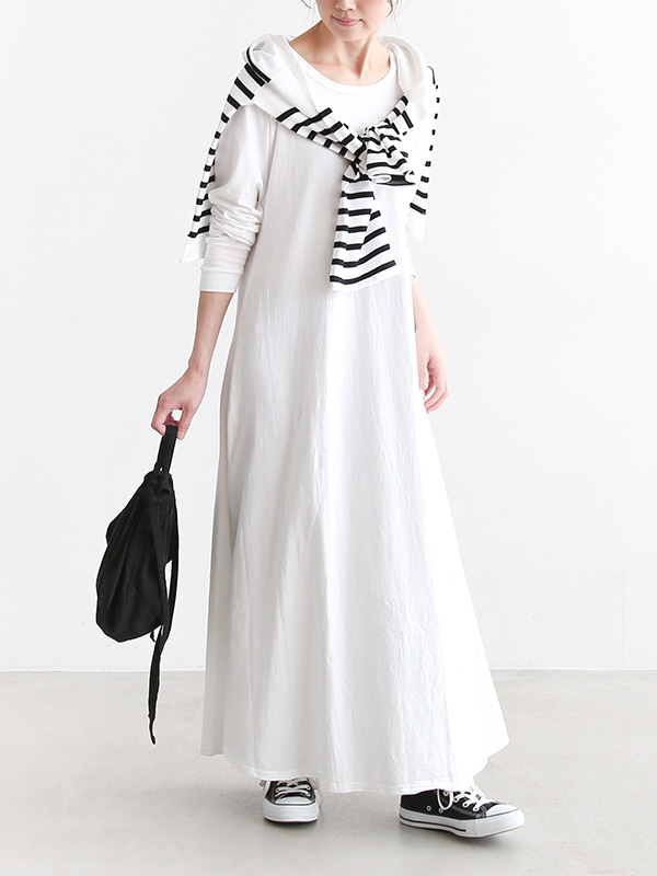 [SMA-SARAMAXIOP] SOLAMONAT(ソラモナ)<br>サラリト天竺 マキシワンピース<br>oHH