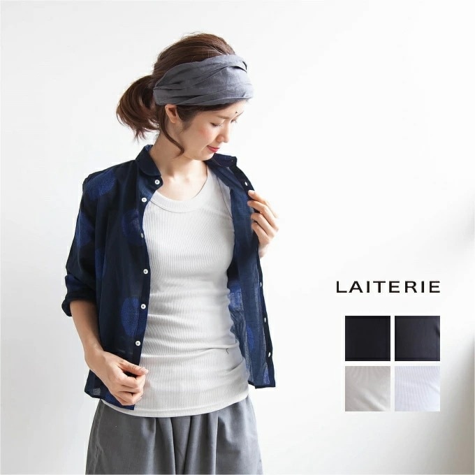 [PLC15315]LAITERIE(レイトリー)丸胴テレコロングタンクトップ【メール便対応可】W