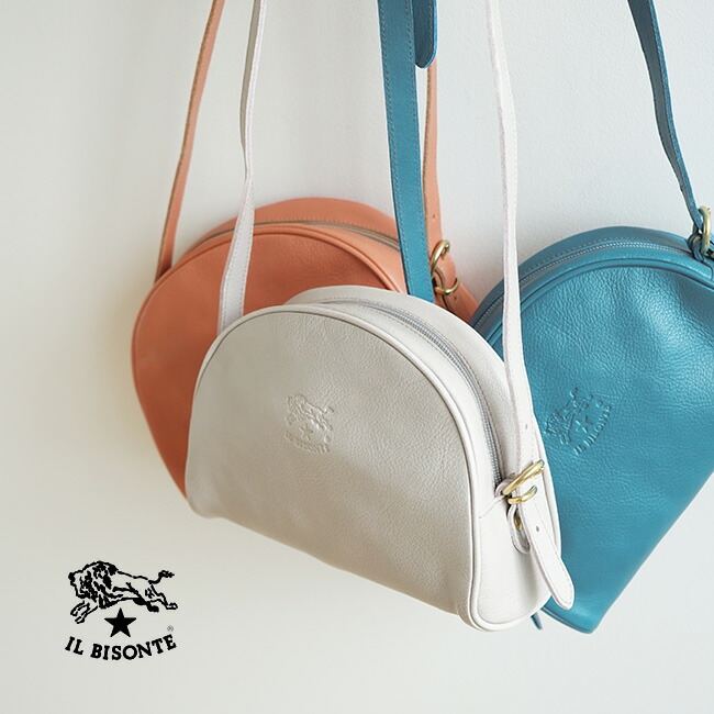 【国内正規販売店】[54212307111] IL BISONTE(イルビゾンテ)セミサークルクロスボディバッグ2021 AUTUMN WINTER COLLECTION
