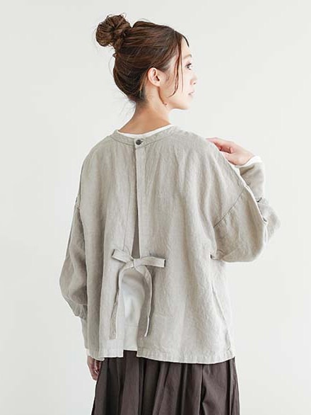 [LBT-21]LAITERIE(レイトリー)リユールリネン2WAYプルオーバー