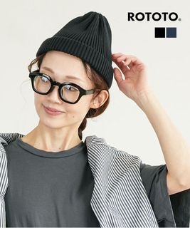 ROTOTO (ロトト) COTTON ROLL UP BEANIE コットンロールアップビーニー ニット帽 ニットワッチ【メール便対応可】 [R5021]