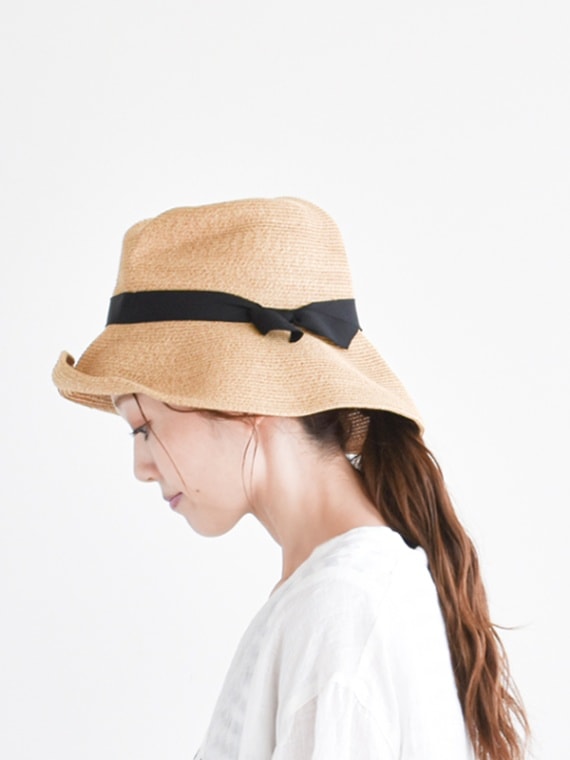 [od221-0408][保存袋付き]odds(オッズ)PACKABLE RIBBON HAT (パッカブルリボンハット)