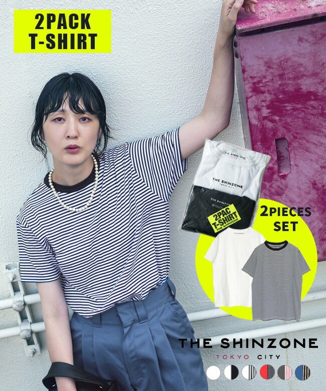 THE SHINZONE(ザ シンゾーン) 2PACK T-SHIRT/PACK TEE [20SMSCU66]