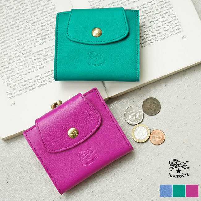 ◇【国内正規販売店】[54222310241]IL BISONTE(イルビゾンテ)がま口ウォレット/2022 AUTUMN WINTER COLLECTION
