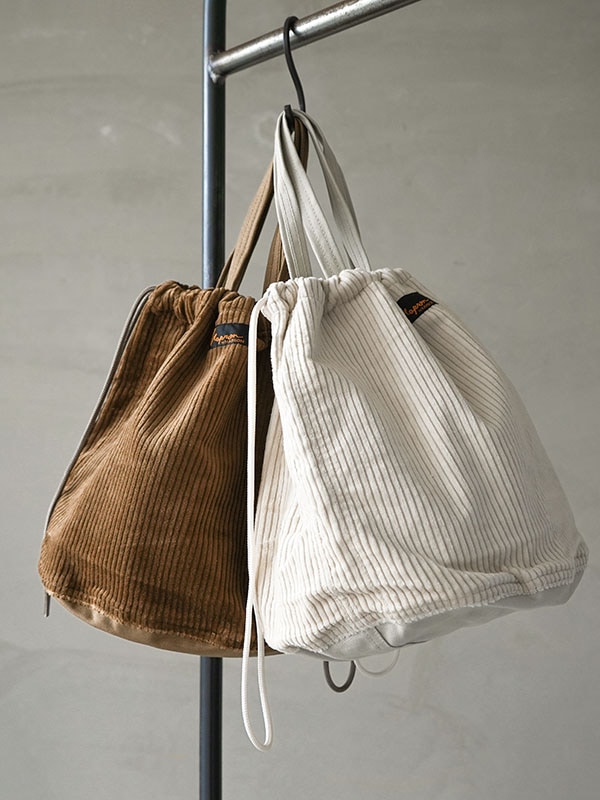 [NP-PB01]NAPRON(ナプロン)CORDUROY PATIENTS BAG MEDIUM(コーデュロイペーシェンツバッグ ミディアム)/レディース/バッグ/鞄/巾着/トートバッグ/2022秋冬/2022AW