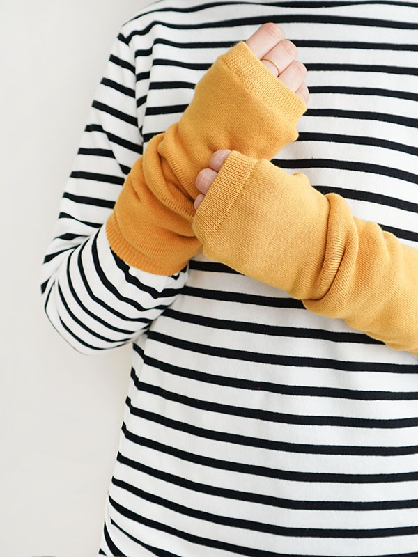 [329403]biollne (ビオルネ)オーガニックコットン 無地アームウォーマー/soft loop pile/ソフトパイル【メール便対応可】