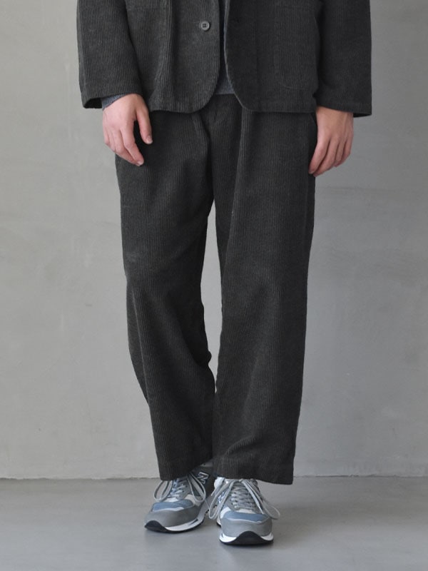 美品のEEL『イール』のコーデュロイ⭐️リブパンツ(ベージュ)(ネイビー) EEL Products イールプロダクツ | SUN PANTS コーデュロイ Ver. Col