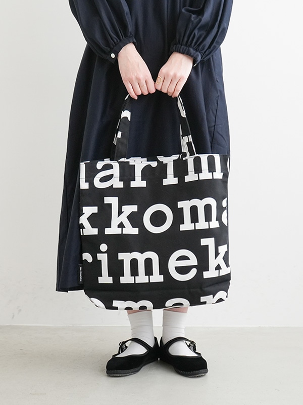 【国内正規販売店】[52199247312] marimekko(マリメッコ)NOTKO LOGO トートバッグ