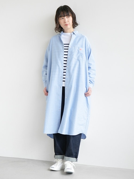 【SALE 30%OFF】◇[DT-G0049CMX] DANTON(ダントン) COOLMAX OXFORD B.D SHIRT DRESS(クールマックスボタンダウンシャツドレス)/レディース/ワンピース セール