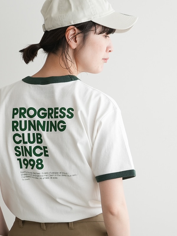 PROGRESS RUNNING CLUB(プログレスランニングクラブ)1998 リンガーTシャツ/半袖【メール便対応可】 [prc1998-ringer-t]