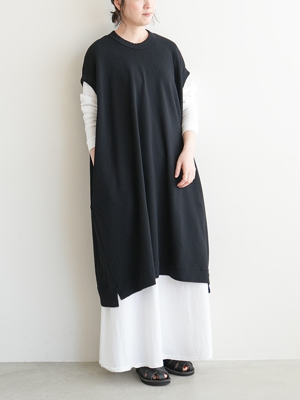 [GE-FR1206TT]FIRMUM(フィルマム)サーマル ワッフルニットワンピース/タンクトップ/オーバーサイズ 