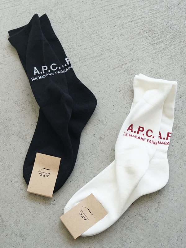 A.P.C.(アー・ペー・セー)MIKE F ソックス/レディース/靴下/ショート丈/ロゴ 【メール便対応可】 [25225109020]