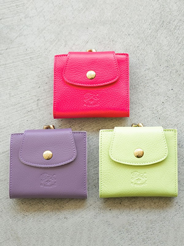 ◇【国内正規販売店】[54232306141]IL BISONTE(イルビゾンテ)2023 SPRING SUMMER/がま口2つ折りウォレット/がま口財布