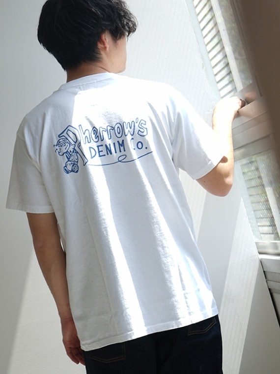 Pherrow's(フェローズ)Pherrow's DENIM CO. 半袖プリントTシャツ [23S-PT8]