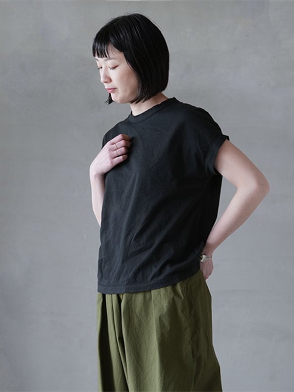 [R11313]RINEN(リネン) 60/2天竺　半袖クルーネック/カットソー/Tシャツ/トップス/プルオーバー【メール便対応可】