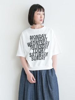 DANA FANEUIL(ダナファヌル)DayロゴTシャツ/トップス/半袖/カットソー/プルオーバー/レディース【メール便対応可】 [D-5623503]