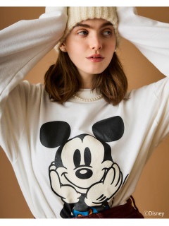 ミッキー♡ Camiseta Feminina Manga Curta Disney Mickey Mescla Cinza