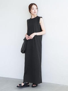 【SALE 30%OFF】◇[SMA-MZ-NS-OP]SOLAMONAT(ソラモナ)モッツァレラストレッチノースリーブワンピース/マキシワンピース/ロング丈/マキシ丈【日本製】 セール