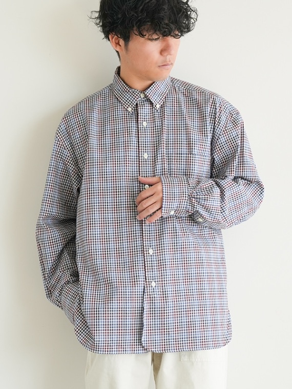 [s-026-23aw]SUNNY ELEMENT(サニーエレメント)Hike BD Shirt / Multi Color Check(ハイクボタンダウンシャツ/マルチカラーチェック)