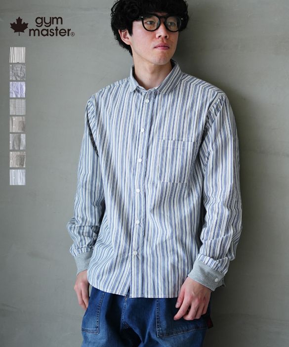 G233732]gym master(ジム マスター) 2WAYショールカラーL/Sシャツ