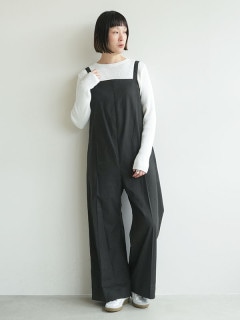 【SALE 50%OFF】[3-152084]MIDIUMISOLID(ミディウミソリッド) オールインワン サロペットパンツ フルレングス ワイド レディース  セール