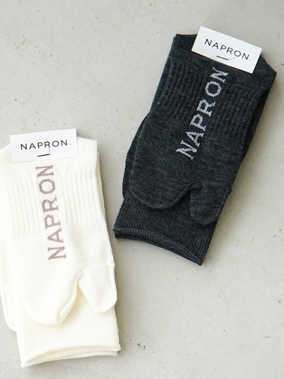 【SALE 10%OFF】[NP-SO04]NAPRON(ナプロン) WOOL TABI SOX ウール足袋ソックス 【メール便対応可】[25pr]
