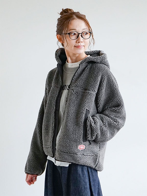 ELVIRA】 ボアジャケット 剥げ 迷彩 ブルゾン Mサイズ 