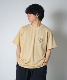 【SALE 30%OFF】South2West8(サウスツーウエストエイト) S/S ROUND POCKET TEE - CIRCLE HORN ショートスリーブラウンドポケットTシャツ - サークルホーン セール [OT615]