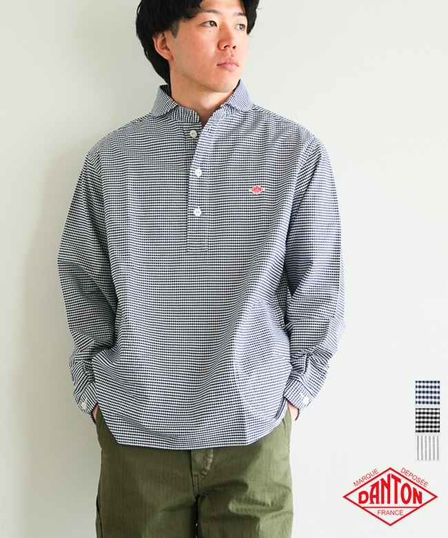 DANTON(ダントン) ROUND COLLAR P.O. SHIRTS L/S ラウンドカラープルオーバーシャツ ロングスリーブ [DT-B0282OXP]