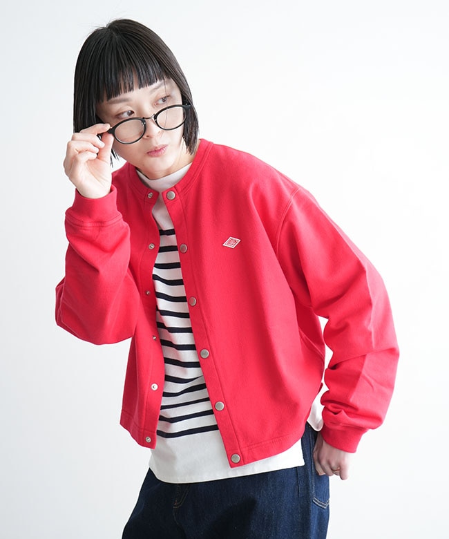 [DT-C0312CIN]DANTON(ダントン) WOMEN'S COTTON TERRY CREW NECK CARDIGAN ウィメンズ コットン テリーネック カーディガン