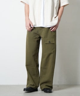 【SALE 50%OFF】BASISBROEK(バージスブルック) ユーティリティーパンツ コットン/ヘンプ メンズ ワイドパンツ 長ズボン ボトムス セール [BJ-78CH]