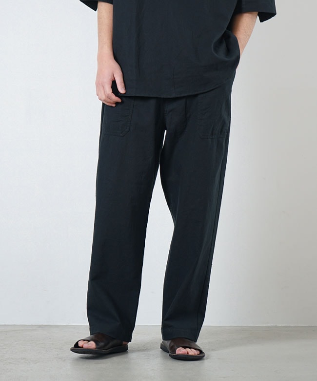 【SALE 30%OFF】[AUD3587]Audience(オーディエンス) 綿麻ビンテージソフトキャンバス ベイカー ワイドイージーパンツ  メンズ ズボン ボトムス セール