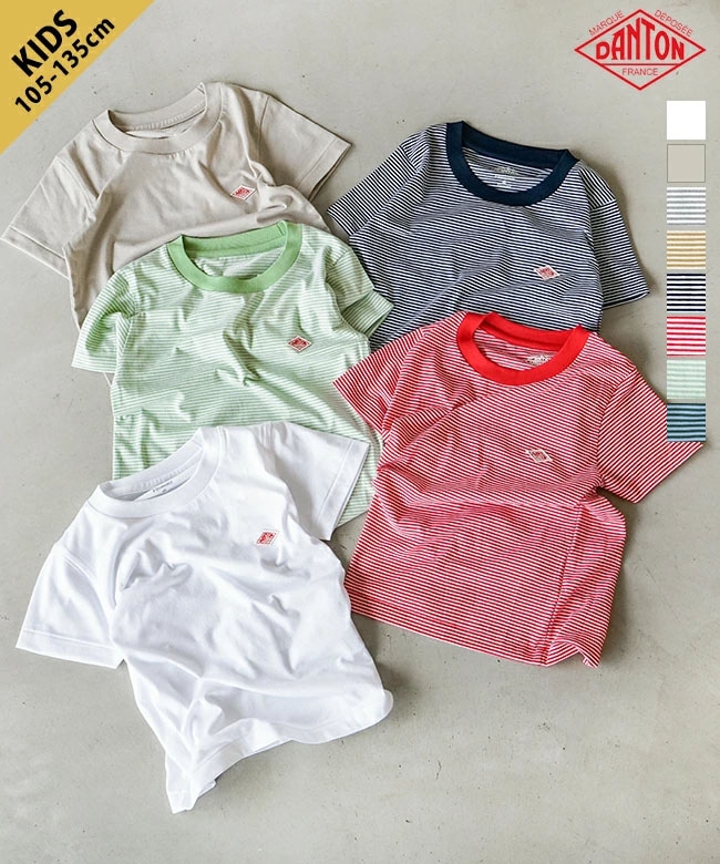 ◇ DANTON(ダントン) キッズ クルーネックTシャツ [DT-C0206CVT]