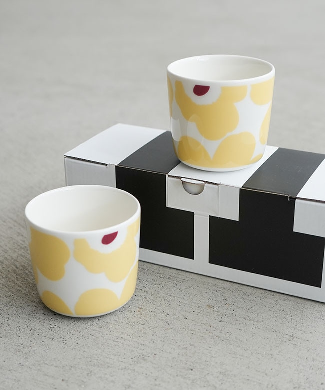 【国内正規販売店】marimekko(マリメッコ) 【日本限定】Unikko コーヒーカップセット/ラテマグセット(ハンドルなし) [52249473109]