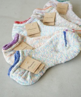 [10481]Mauna kea(マウナケア) ツイスター杢トップ切替ソックス 【メール便対応可】