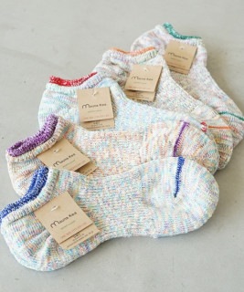 [20481]Mauna kea(マウナケア) ツイスター杢トップ切替ソックス 【メール便対応可】