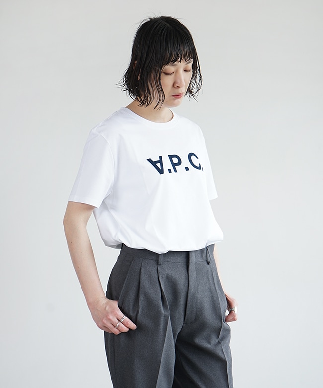 [25082197261]A.P.C.(アー・ペー・セー)T－SHIRT VPC BLANC H 半袖ロゴTシャツ【メール便対応可】