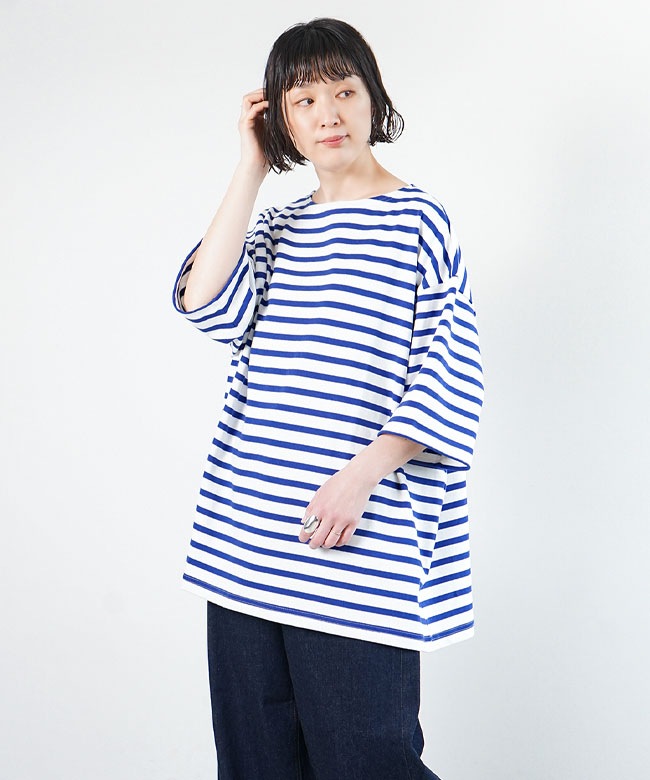 [TT2213]tsuzuli(ツヅリ) BSQ BOAT NECK SHORT SLEEVE バスクボートネックショートスリーブ 半袖 レディース トップス