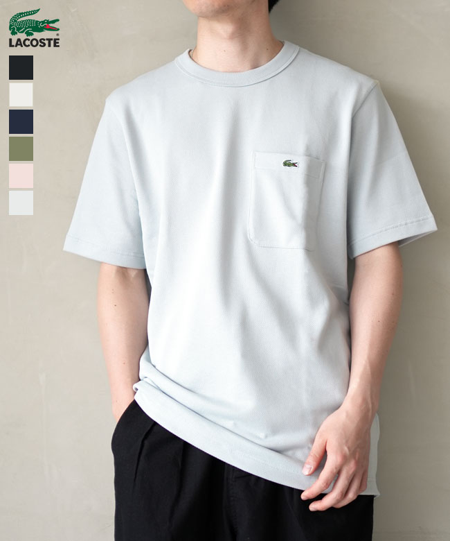 LACOSTE(ラコステ)鹿の子地ポケット半袖Tシャツ [TH4921-99