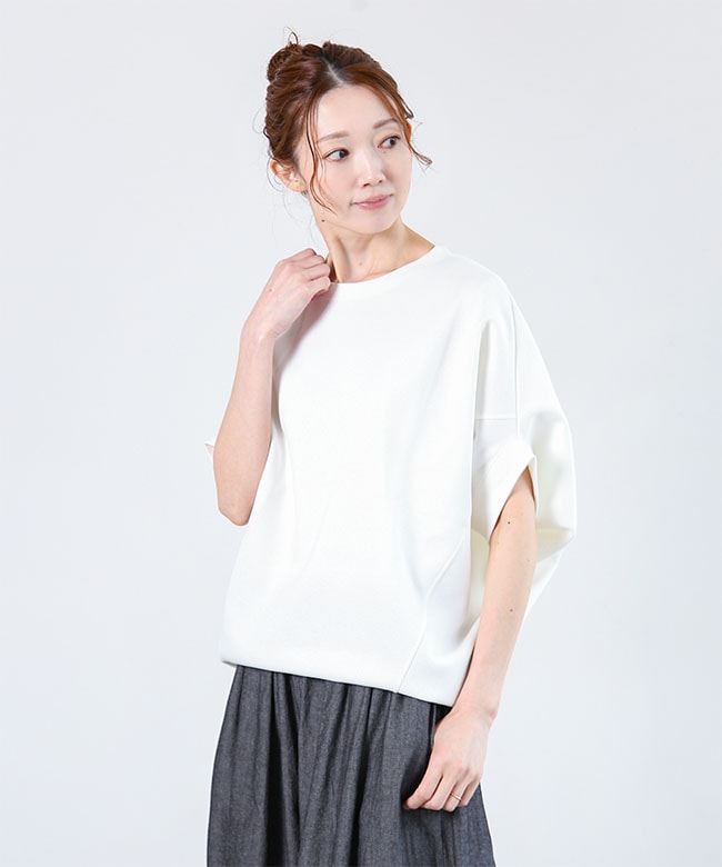 harmonie(アルモニ) 別注 鹿の子変形プルオーバー トップス カットソー Tシャツ レディース [62443645]