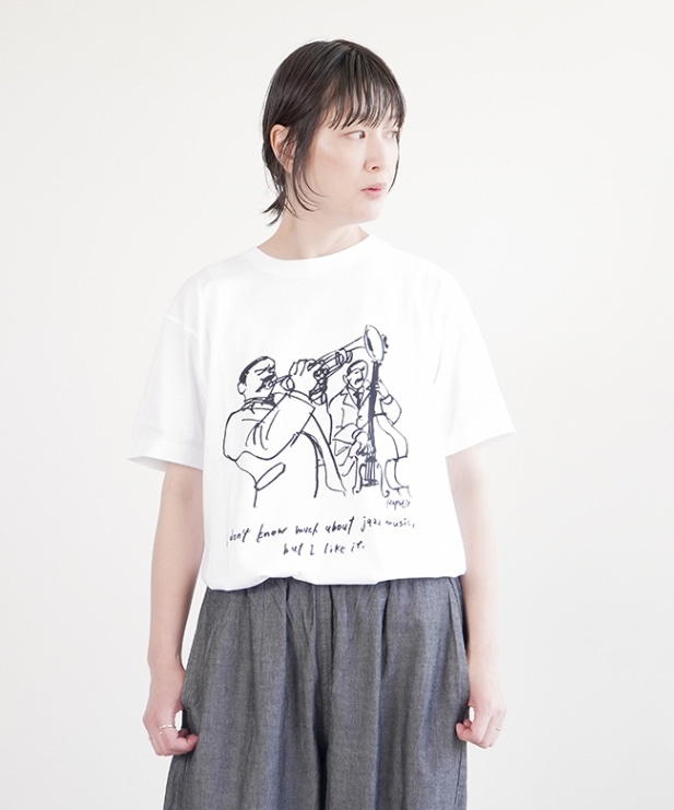 [A52414]HARVESTY(ハーベスティ)PRINTED T-SH【JAZZ】プリントTee　Tシャツ 【ジャズ】