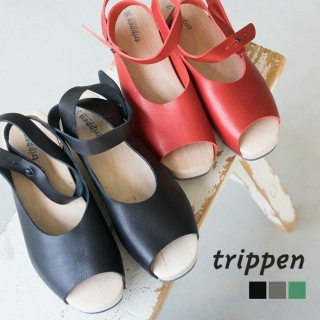 ◇【訳あり/40%OFF】trippen(トリッペン) 【サンドペーパー付属】オリノコ アンクルストラップ ウッドサンダル / レザーサンダル [ORINOCO]【付属品あり】