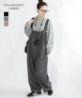 ◇SOLAMONAT LARME(ソラモナラーム) サロペットパンツ オーバーオール サスペンダーパンツ オールインワン ボトムス レディース 日本製 [SMLM-SP]