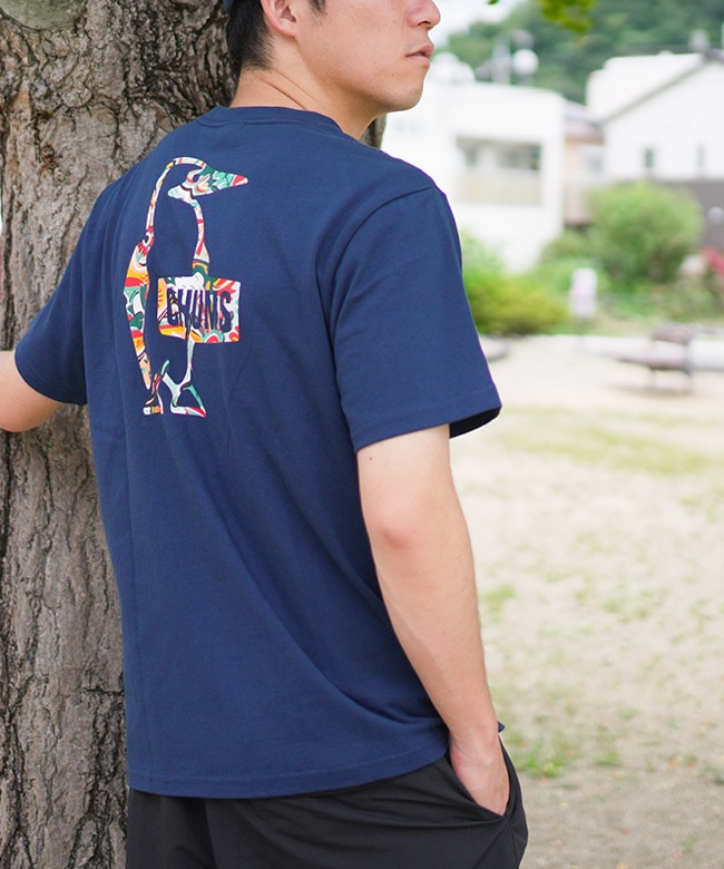 [CH01-2557]CHUMS(チャムス) Booby Logo Happy Rainbow T トップス Tシャツ 【メール便対応可】