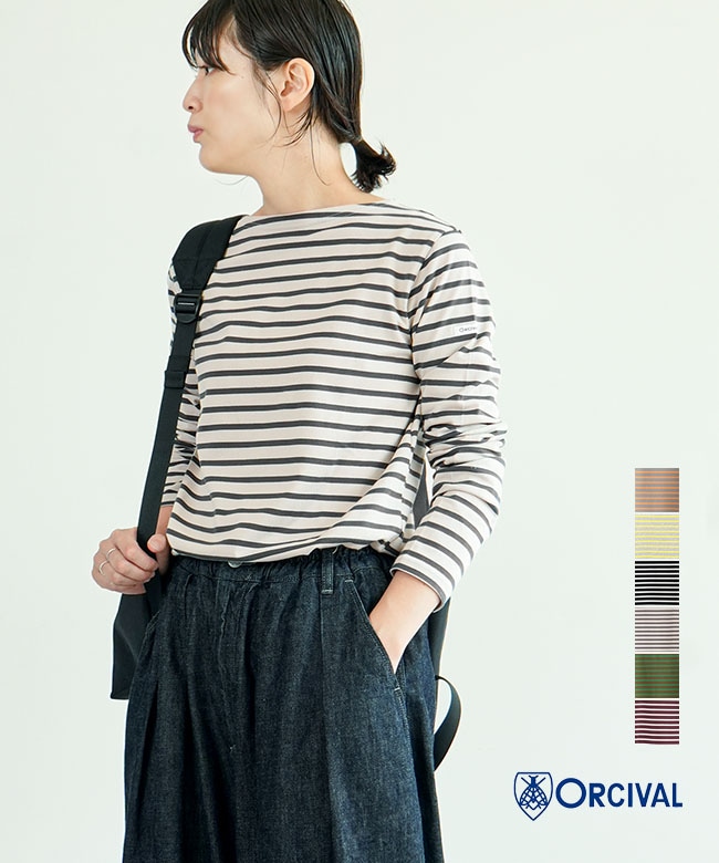 ORCIVAL(オーチバル/オーシバル) BOAT-NECK LONG SLEEVE T-SHIRTS